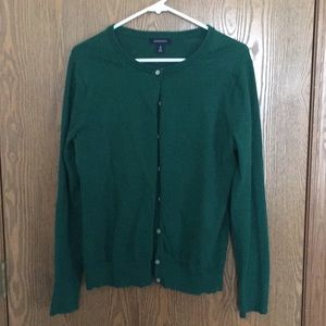 Dark green Lands’ End Cardigan size small